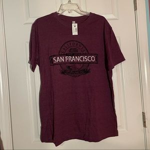 San Fransisco, CA Maroon Souvenir T-Shirt